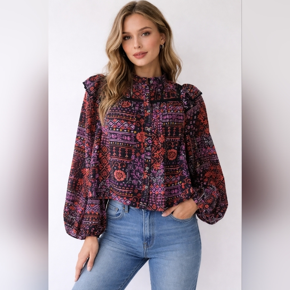 Fate Multicolor Bohemian Blouse
